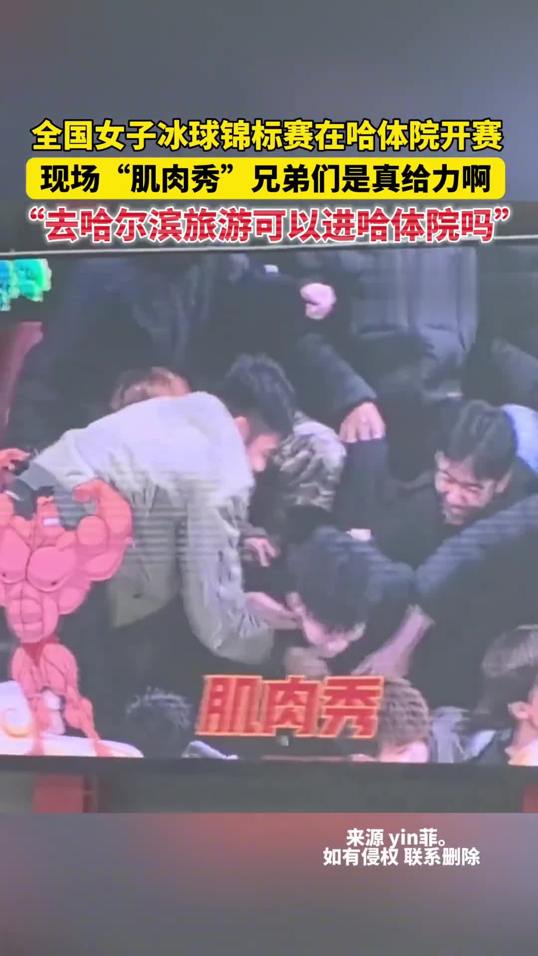 全国女子冰球锦标赛在哈体院开赛,现场“肌肉秀”兄弟们是真给力啊!