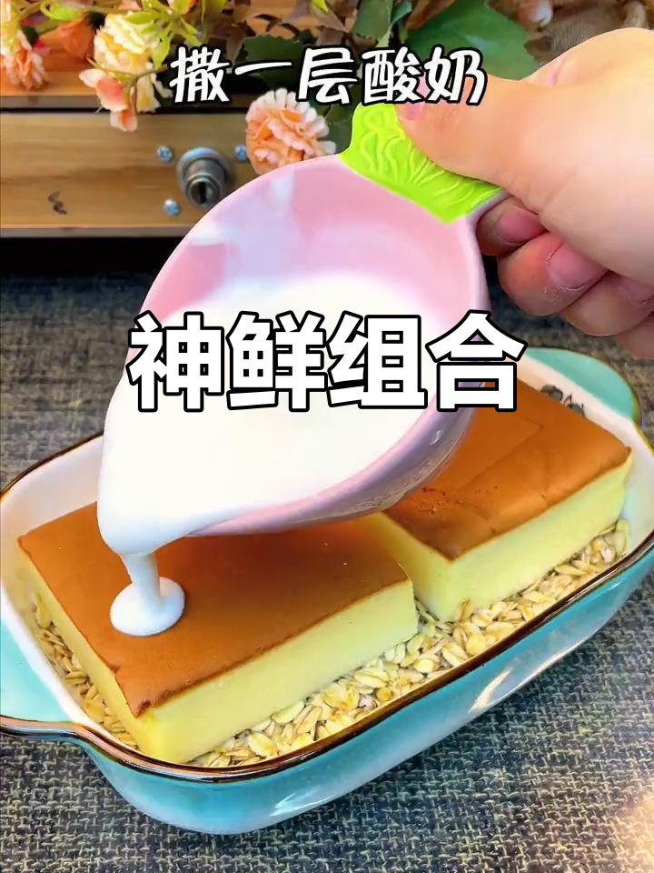 桃李蛋糕与酸奶燕麦搭配,口感绝佳,一试成主!