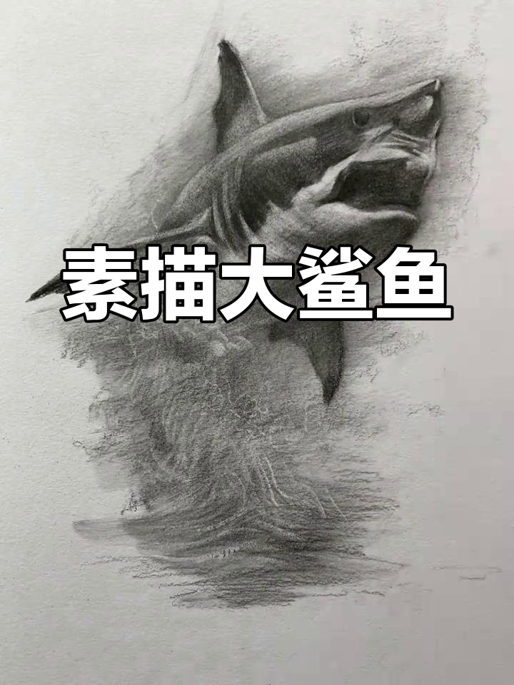 今天不画基础,挑战大鲨鱼素描!