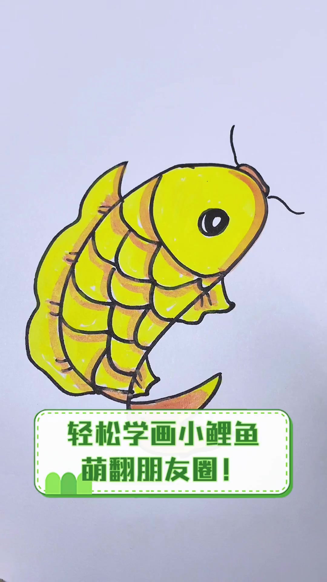 轻松学画小鲤鱼,萌翻朋友圈!
