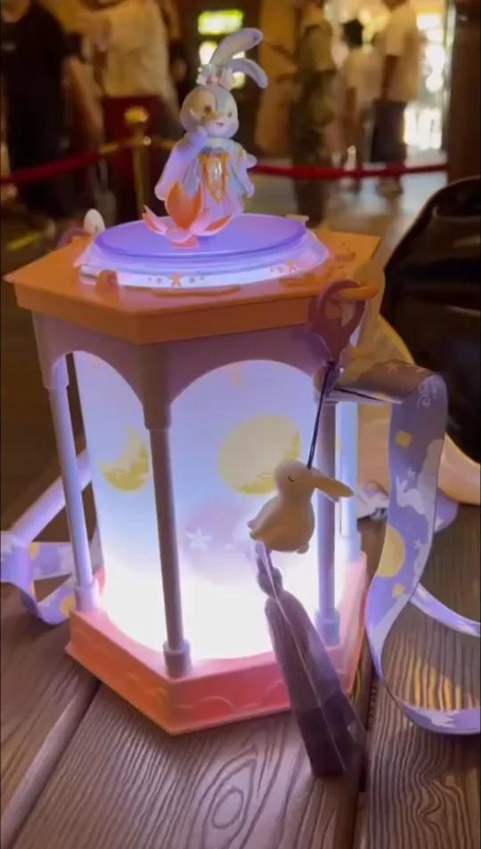 迪士尼星黛露八音盒兔子灯笼中秋爆米花桶