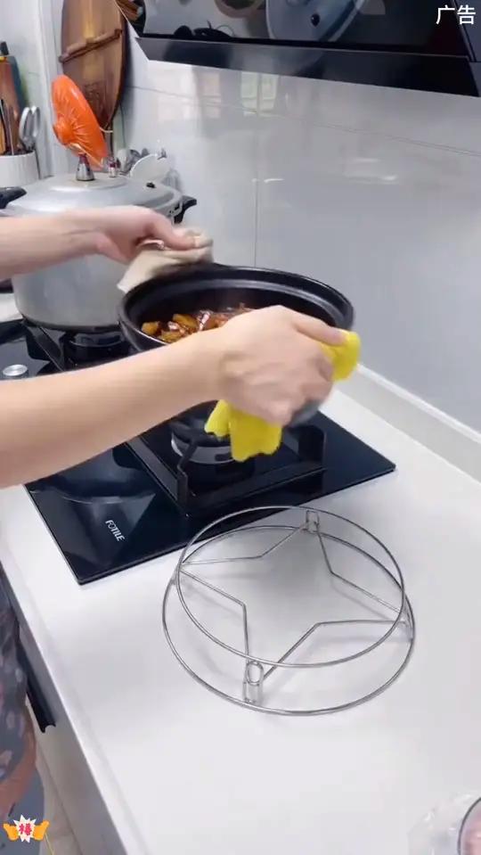 加大不锈钢锅架蒸架多功能厨房置物架防烫锅垫隔热架大小通用