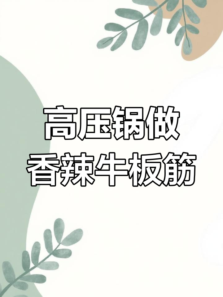 香辣牛板筋,喝酒必备小菜!高压锅做法大揭秘