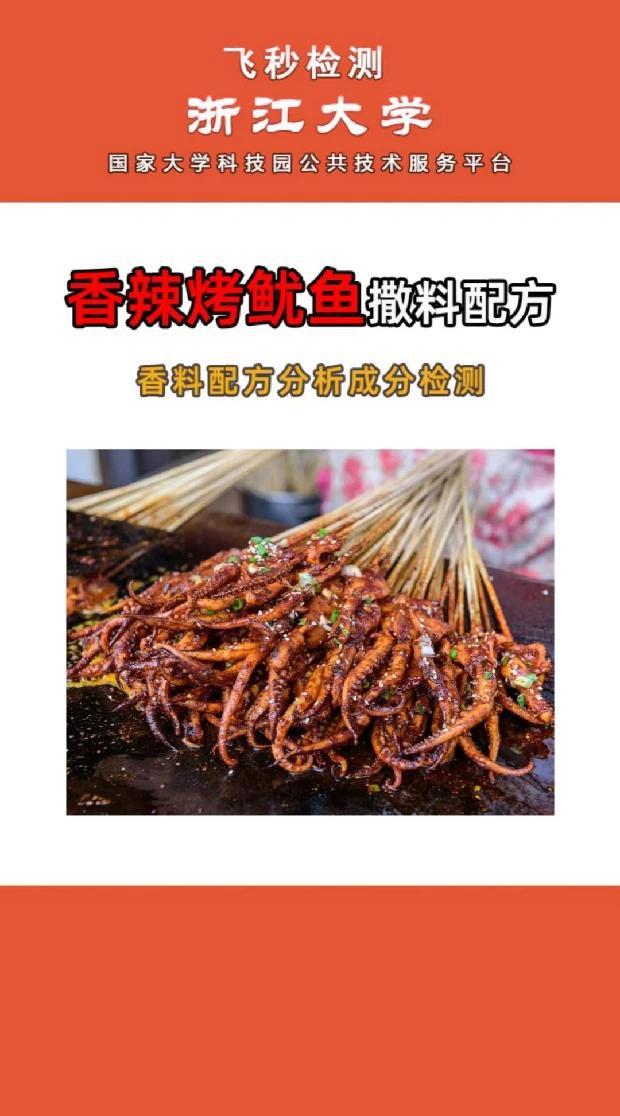 香辣烤鱿鱼撒料,烧烤料,卤料,食品添加剂调料配方还原成分检测