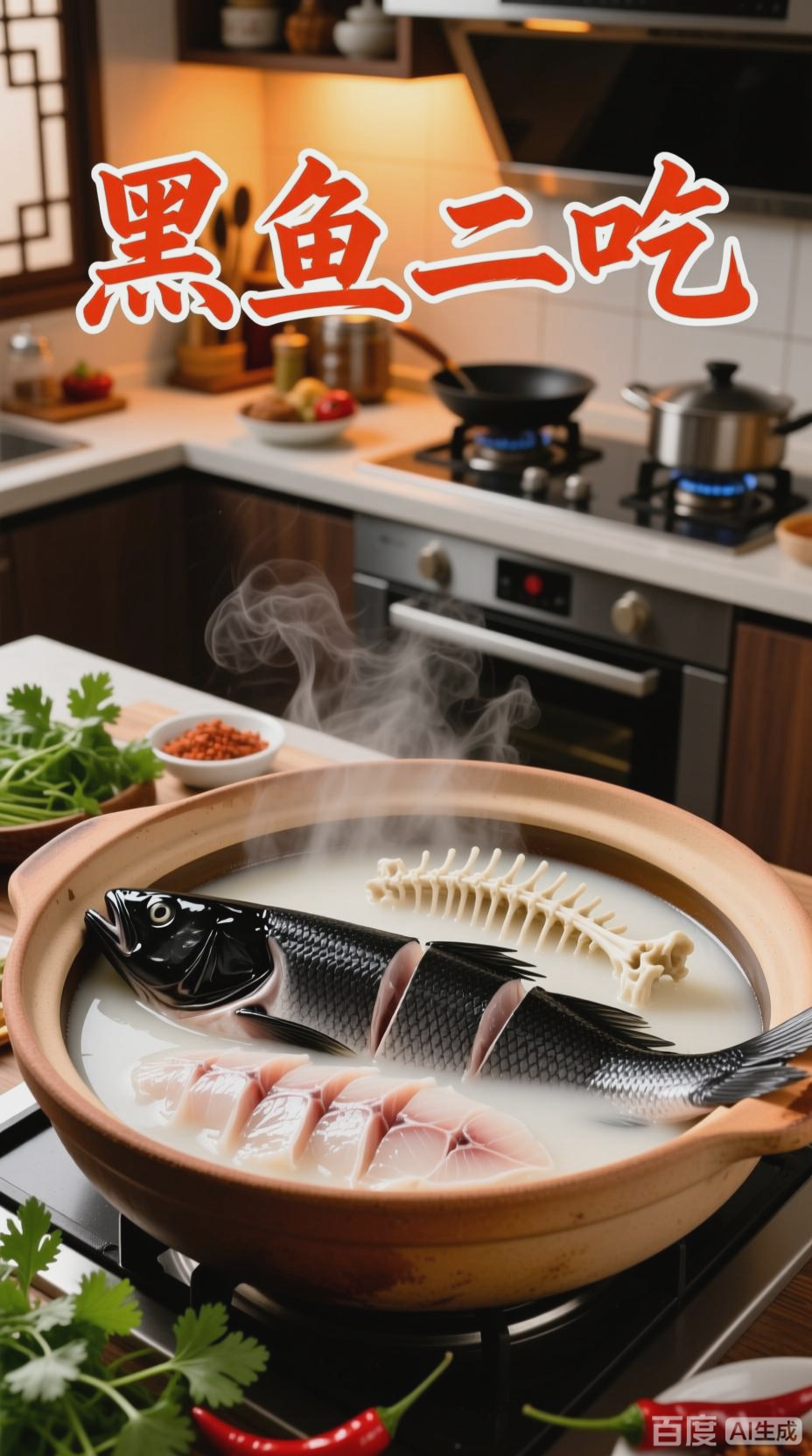 黑鱼二吃，厨师的创意烹饪
