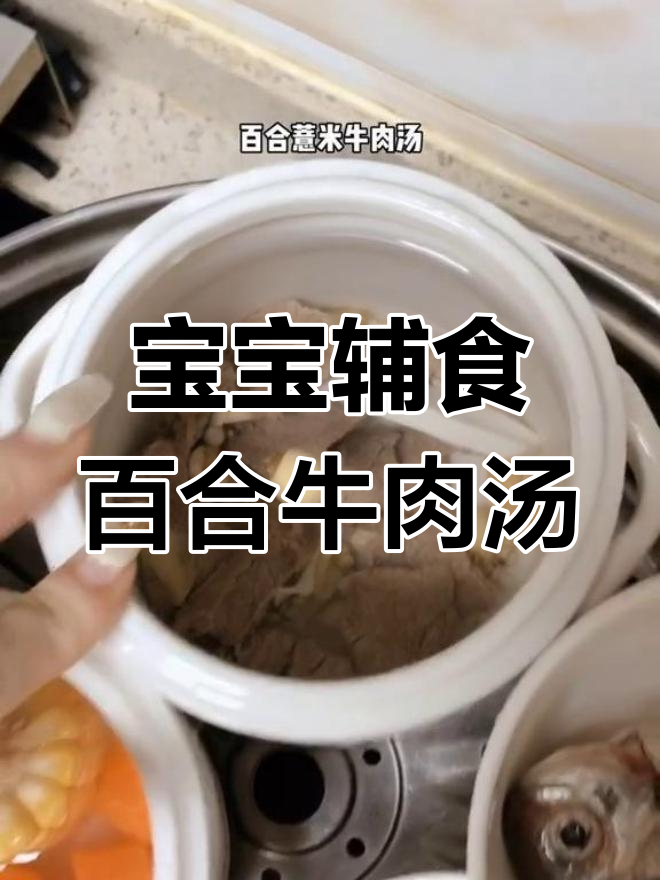 秋季养生牛肉汤,百合薏米搭配
