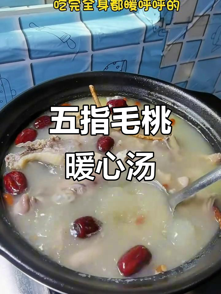 寒冬里,一碗五指毛桃汤温暖又美味,猪肚鸡肉鲜嫩可口