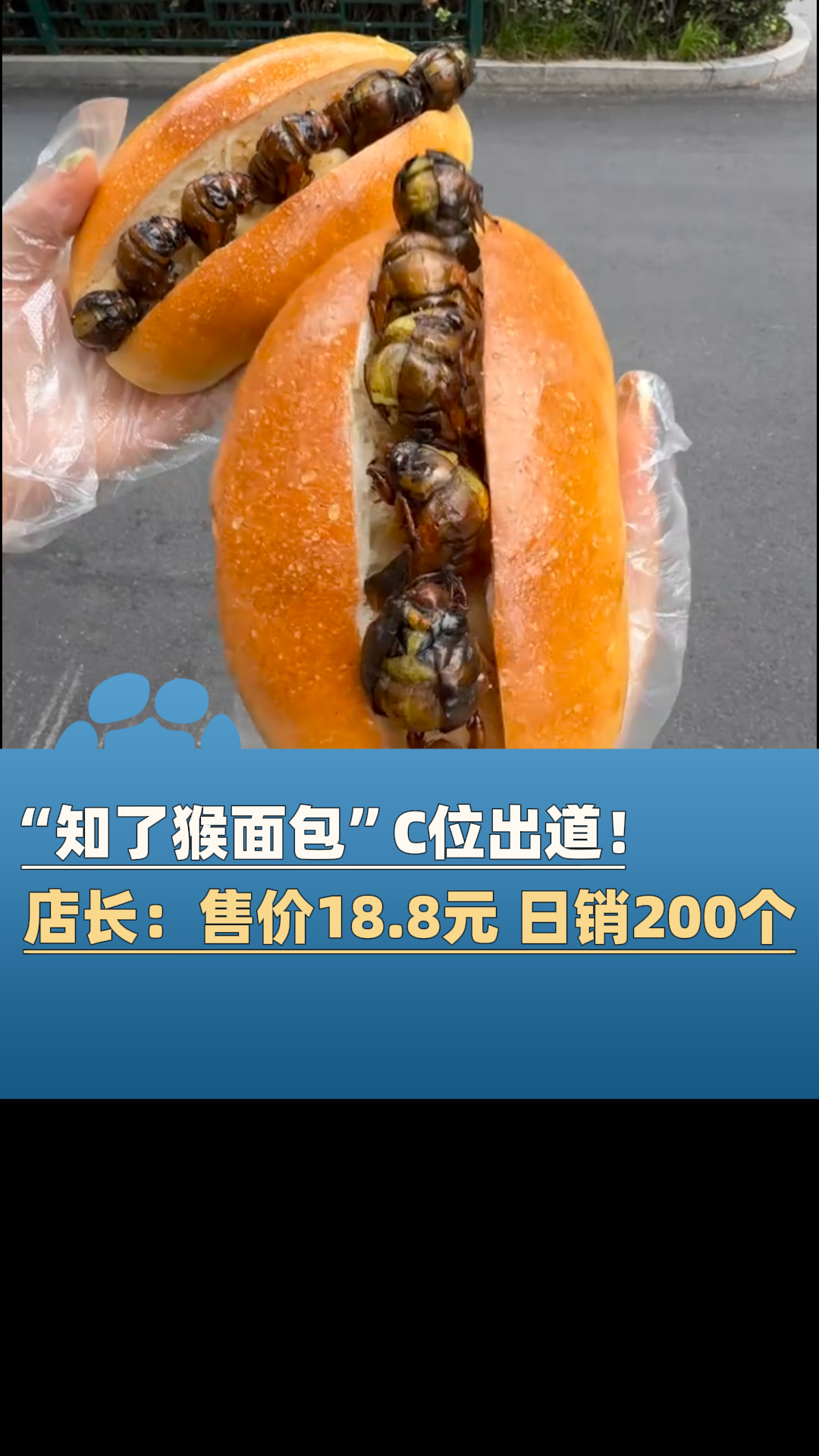 济南惊现夏日限定“知了猴面包”！售价18.8元