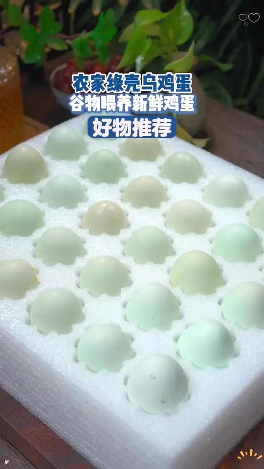 农家绿壳乌鸡蛋山林散养谷物喂养新鲜鸡蛋