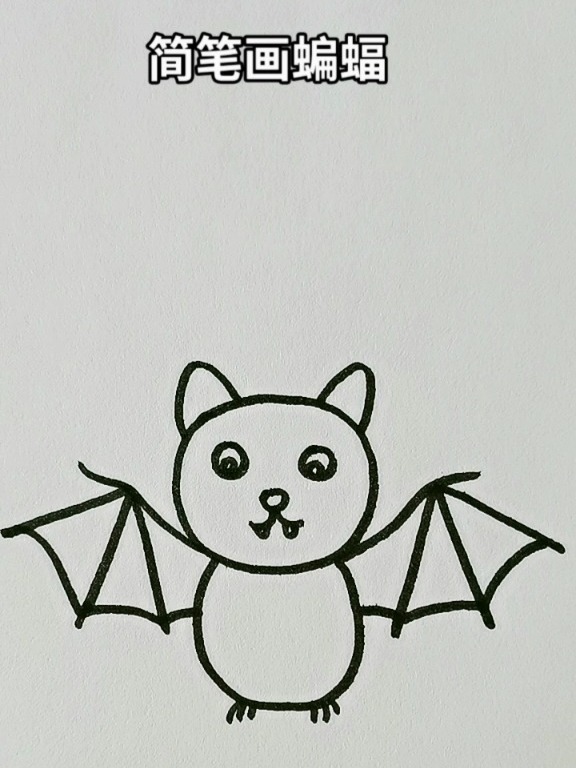 简笔画蝙蝠 简笔画 简笔画教程