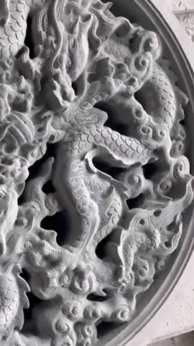 石材雕刻镂空花窗 石雕窗花制作