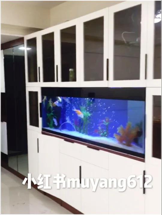 玄关柜 酒柜 嵌入式鱼缸镶嵌 入柜式鱼缸