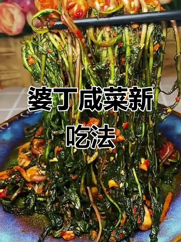 婆婆丁咸菜新做法,辣白菜酱拌凉拌更美味