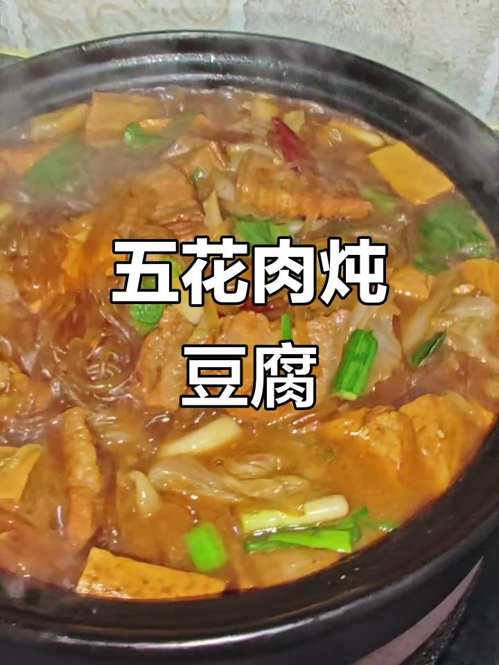 河南家常砂锅炖菜,白菜五花肉豆腐一网打尽