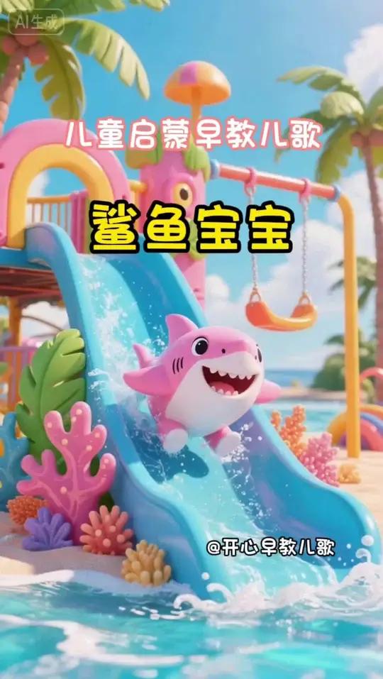 儿童启蒙早教儿歌-鲨鱼宝宝 早教儿歌，儿歌动画/3至6岁幼儿动画片/3至6岁儿童视频/小孩