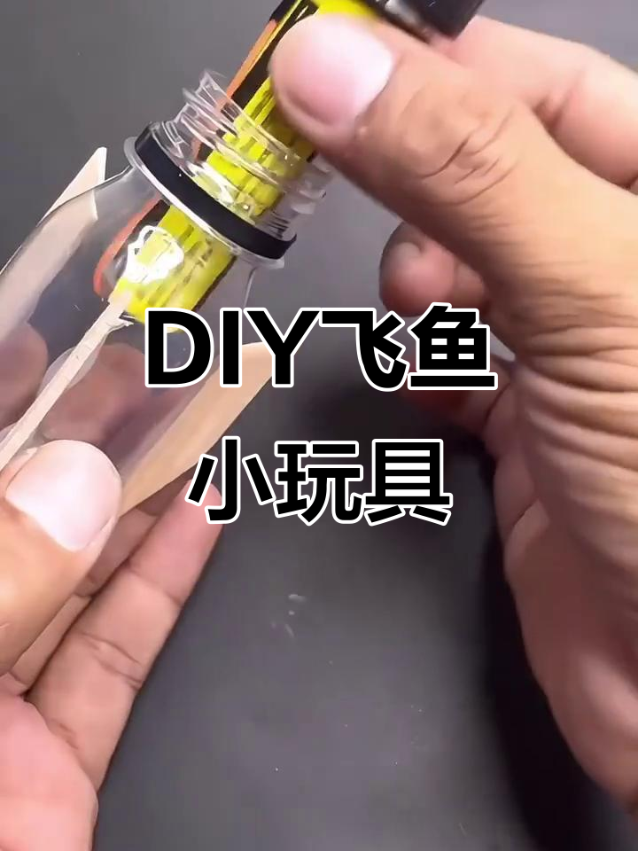 自制飞鱼玩具,简单步骤教你玩转电机与瓶盖