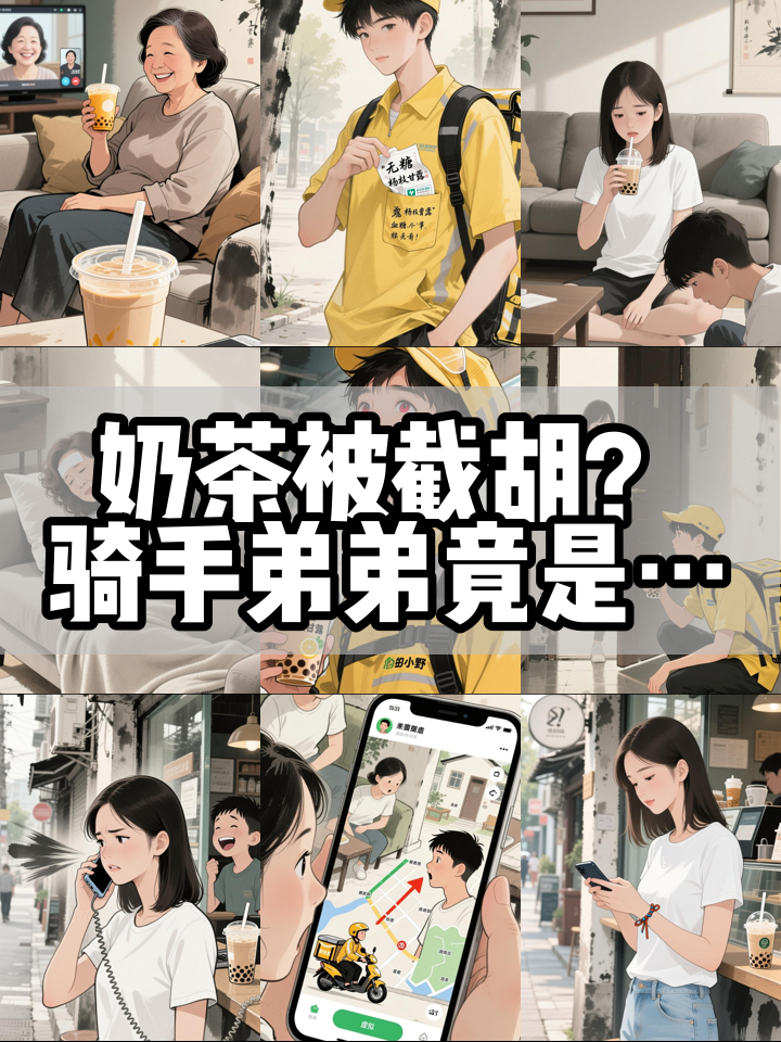 点奶茶被骑手弟弟截胡,真相却让人泪目