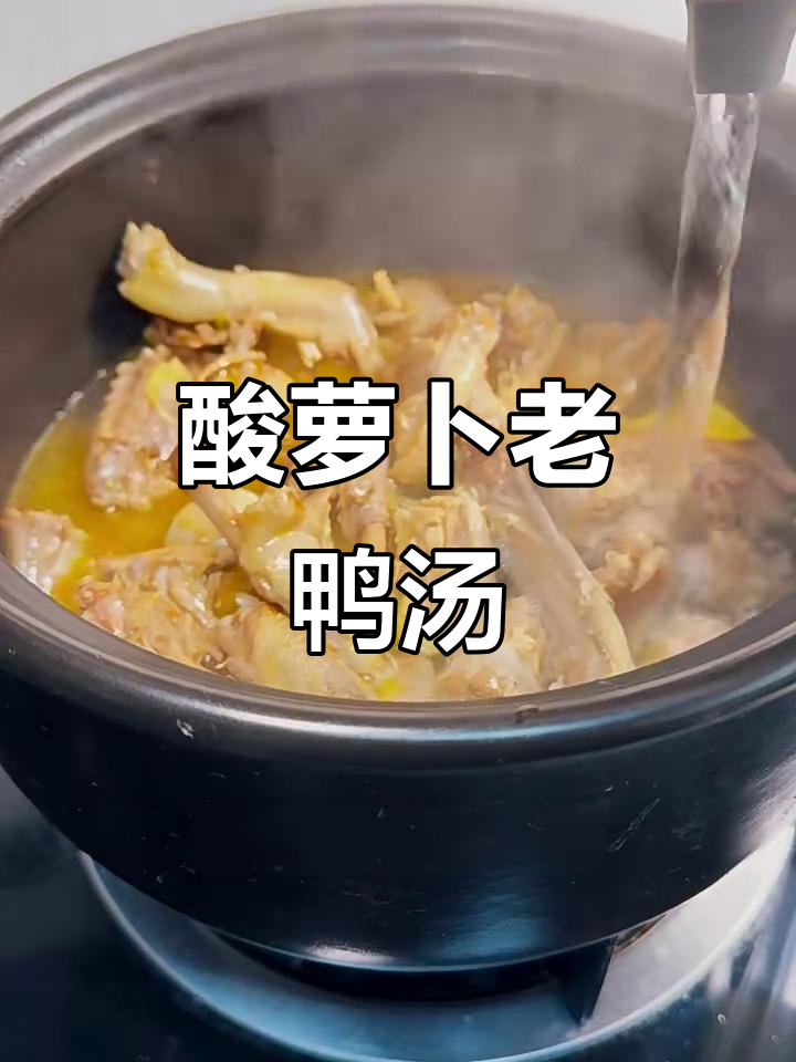 酸萝卜老鸭汤，简单又开胃，炖出满满鲜香