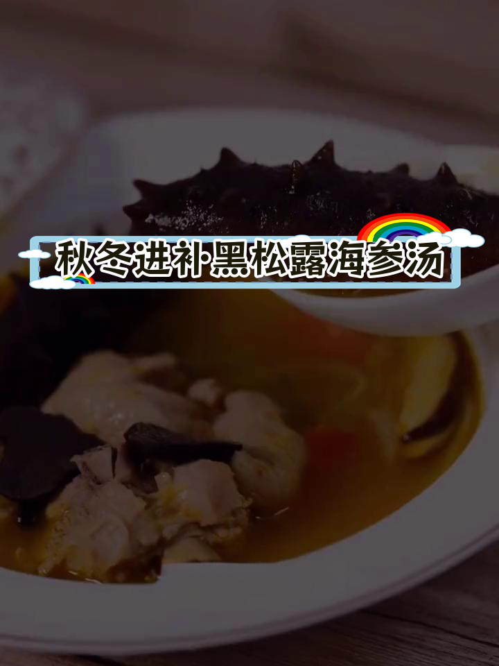 黑松露海参鸡汤,滋补养生秋季必备