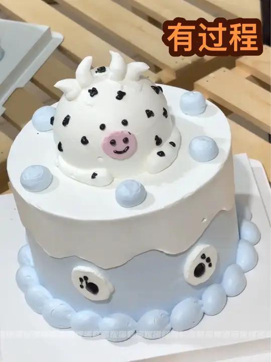 人气蛋糕推荐 生日蛋糕裱花教程 蛋糕学习 来学做个卡通蛋糕吧 这样好看吧