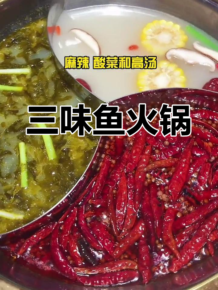 鲟鱼火锅三味锅底,鲜嫩不挑刺