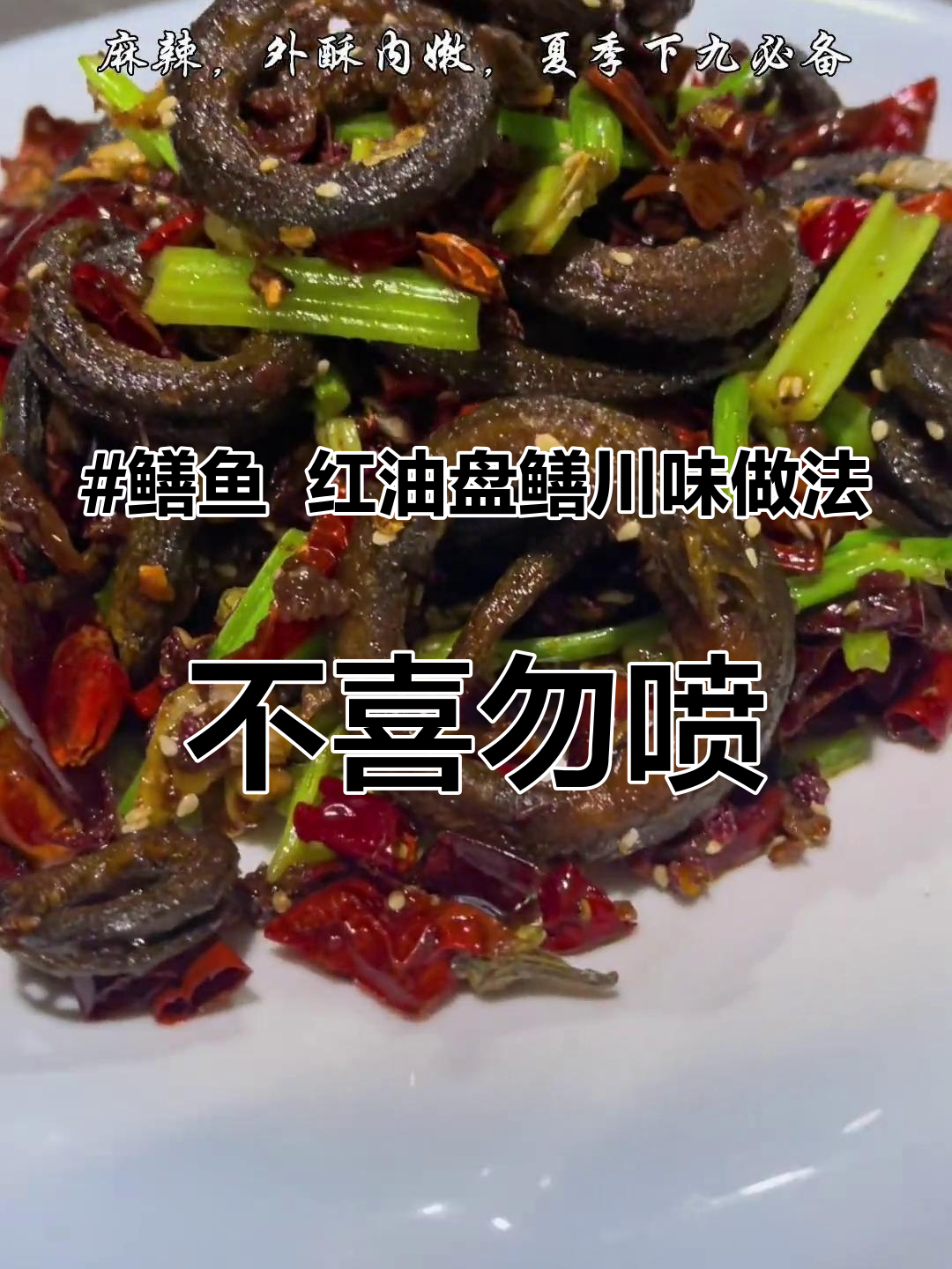 鳝鱼 红油盘鳝川味做法,不喜勿喷 美食 美食制作分享 @抖音美食推荐官