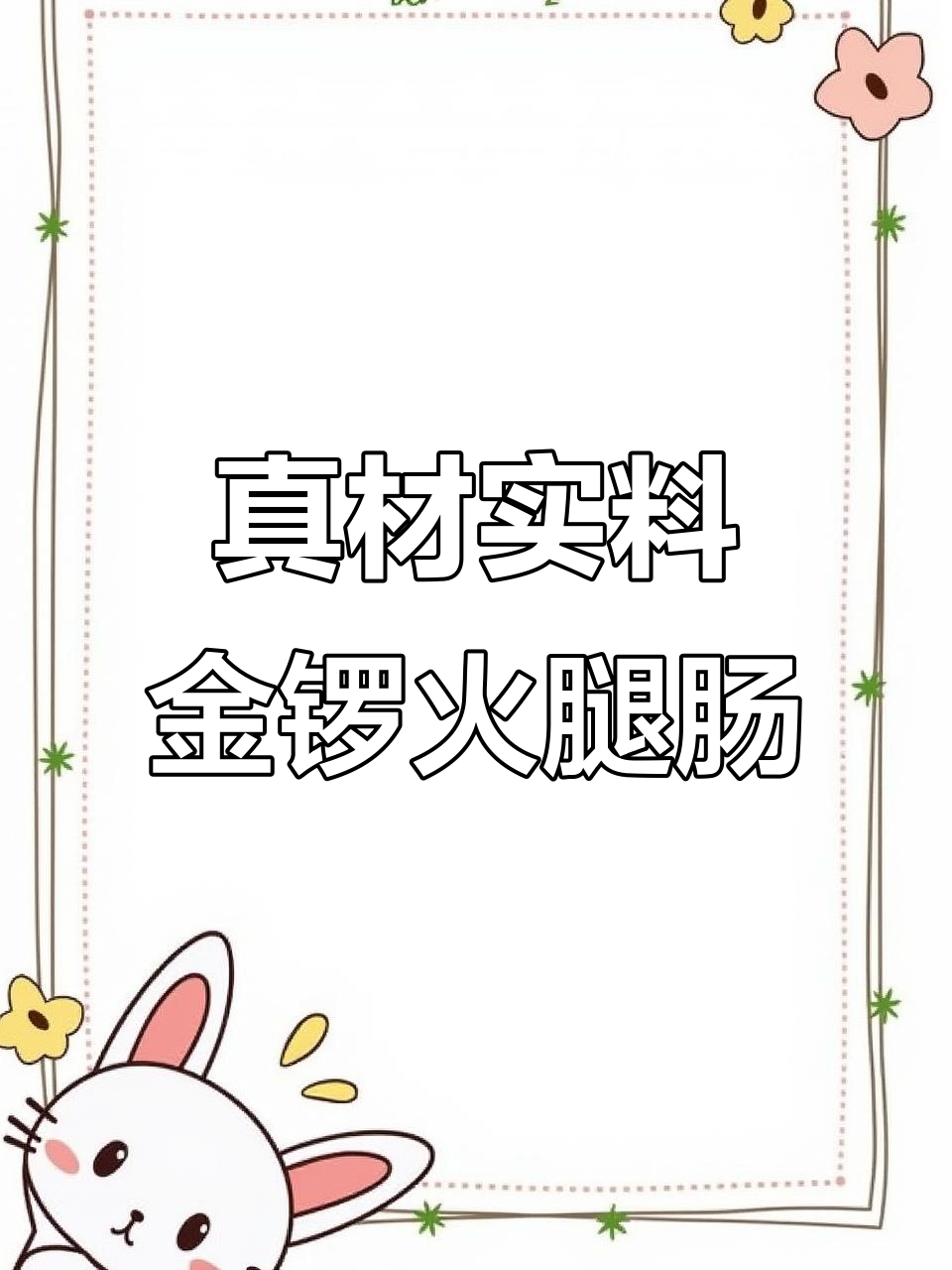 金锣鸡肉火腿肠，大块肉丁鲜甜有嚼劲