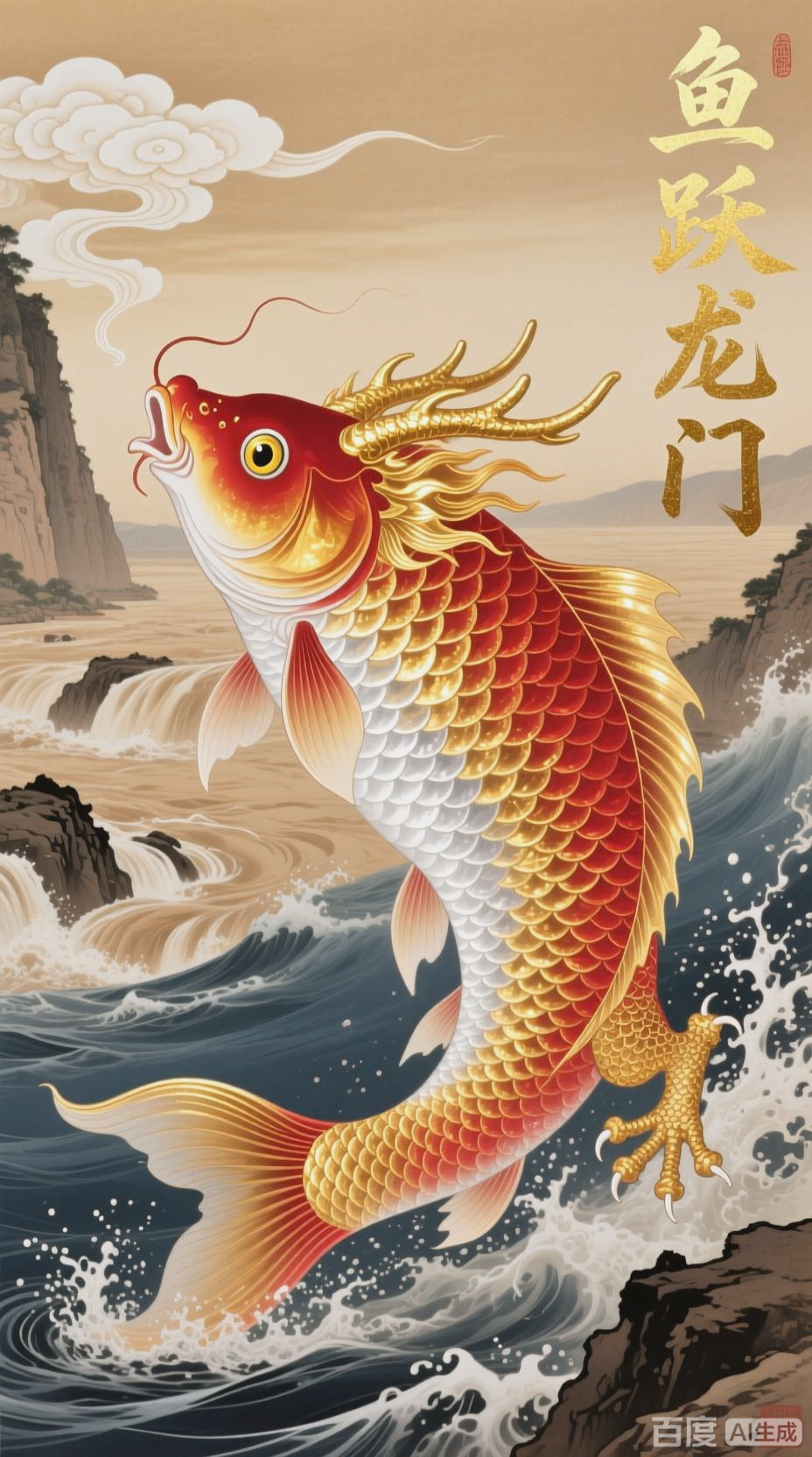 鲤鱼跃龙门，化身为龙的传说