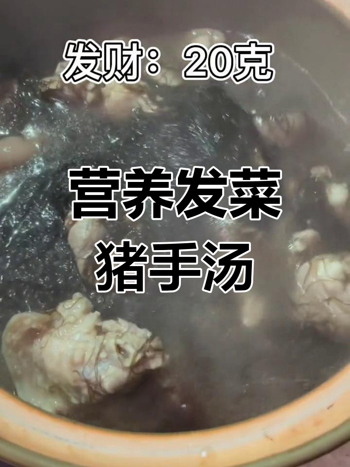 发菜猪手蚝豉汤,滋补养生