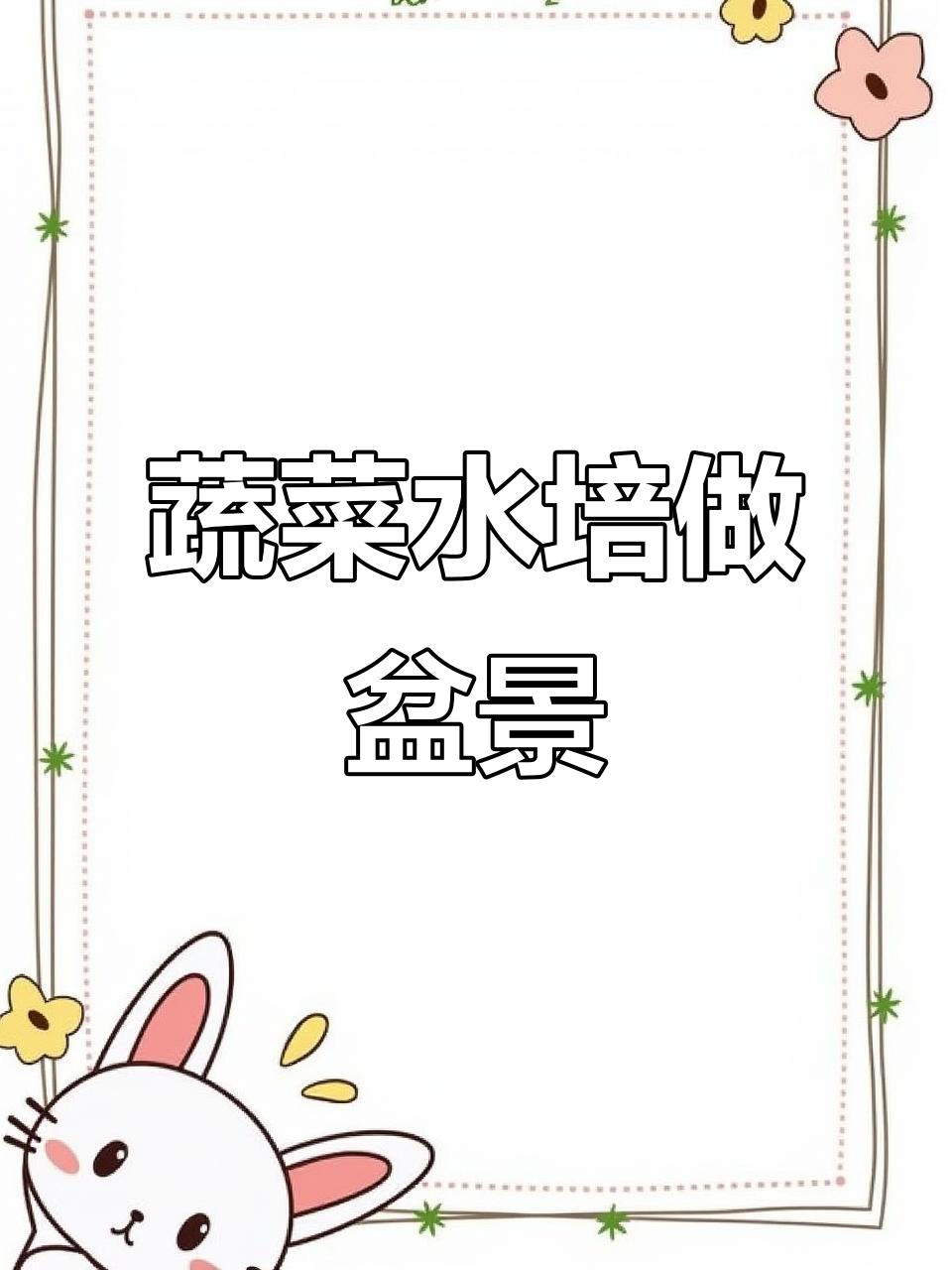 水培蔬菜变盆景，简单又实用的小技巧