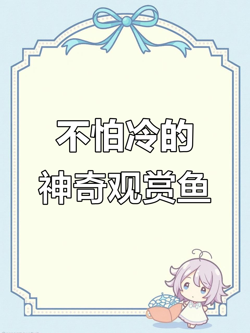 冬天不怕冷,夏天不热!这种观赏鱼超好养