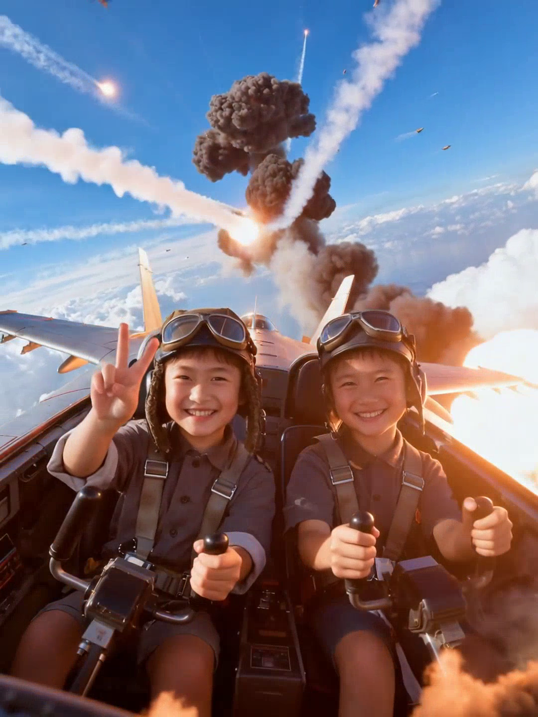 #巧克力派对# 萌娃驾机巧克力派对