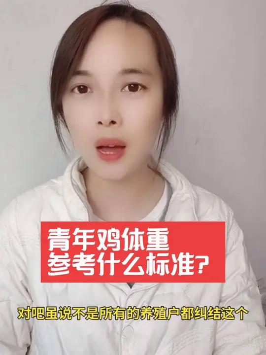 青年鸡体重多少?参考什么标准?个人观点,仅供参考!需要表格的留言!