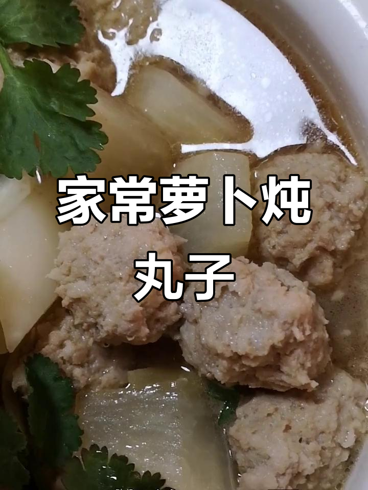 简单家常萝卜炖丸子,营养又开胃