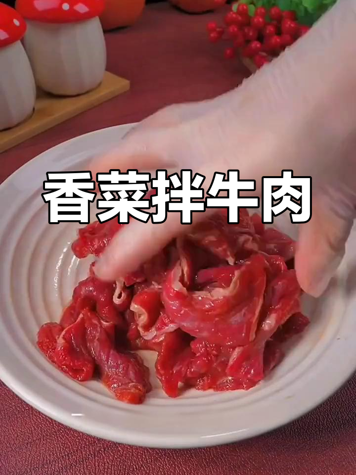 香菜拌牛肉,简单又美味!教你做这道开胃小吃