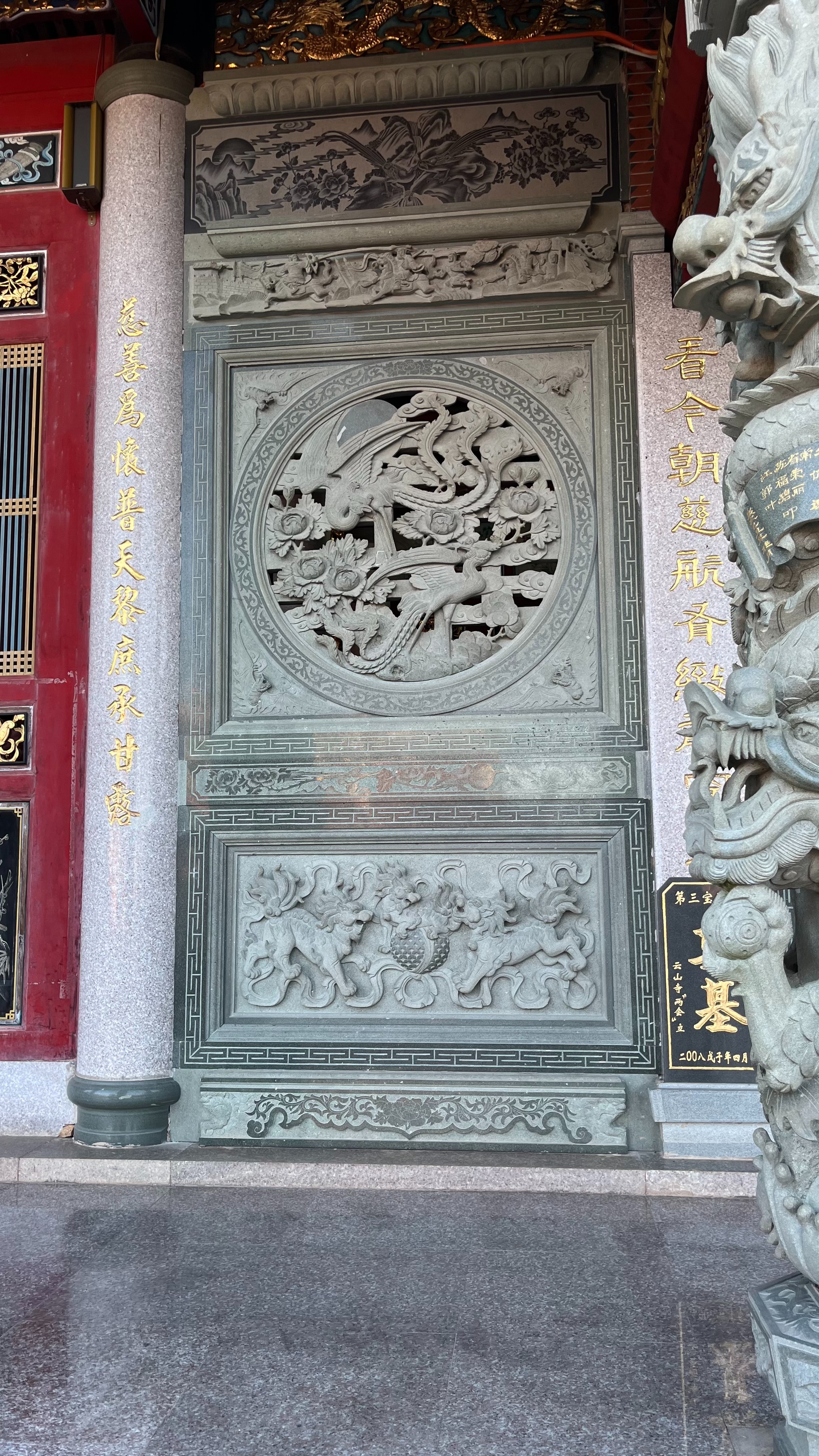 常见的寺庙外墙浮雕装饰 青石浮雕壁画