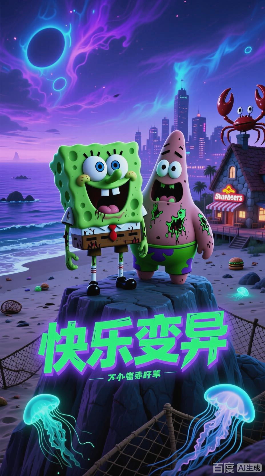 派大星海绵宝宝丧尸大变身