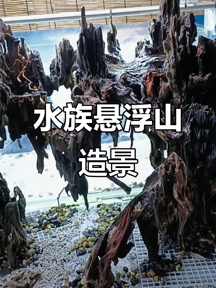 悬浮山造景骨架,打造天空之城水族景观