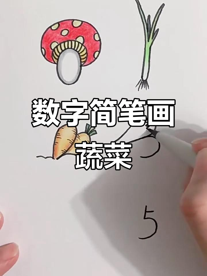 用数字画蔬菜,简单又有趣!
