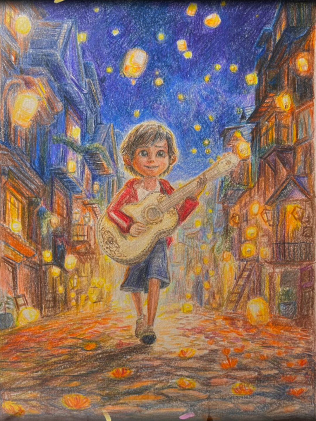 Coco 寻梦环游记 彩铅插画手绘