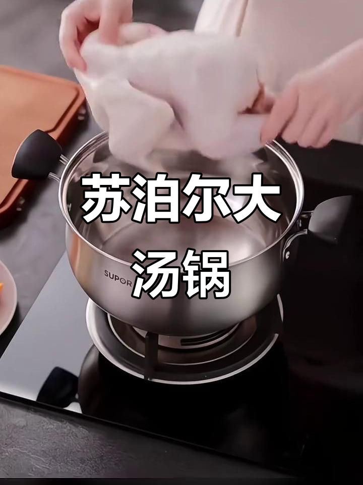 苏泊尔304不锈钢汤锅,蒸煮一体设计,燃气电磁炉通用