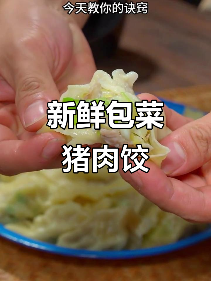 包菜猪肉饺子新做法，鲜嫩多汁不流失营养