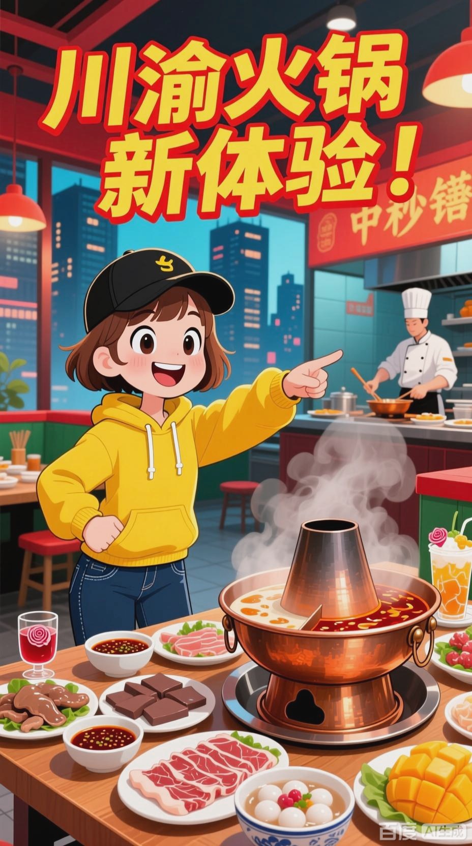 川渝火锅新体验,创新涮品与甜品