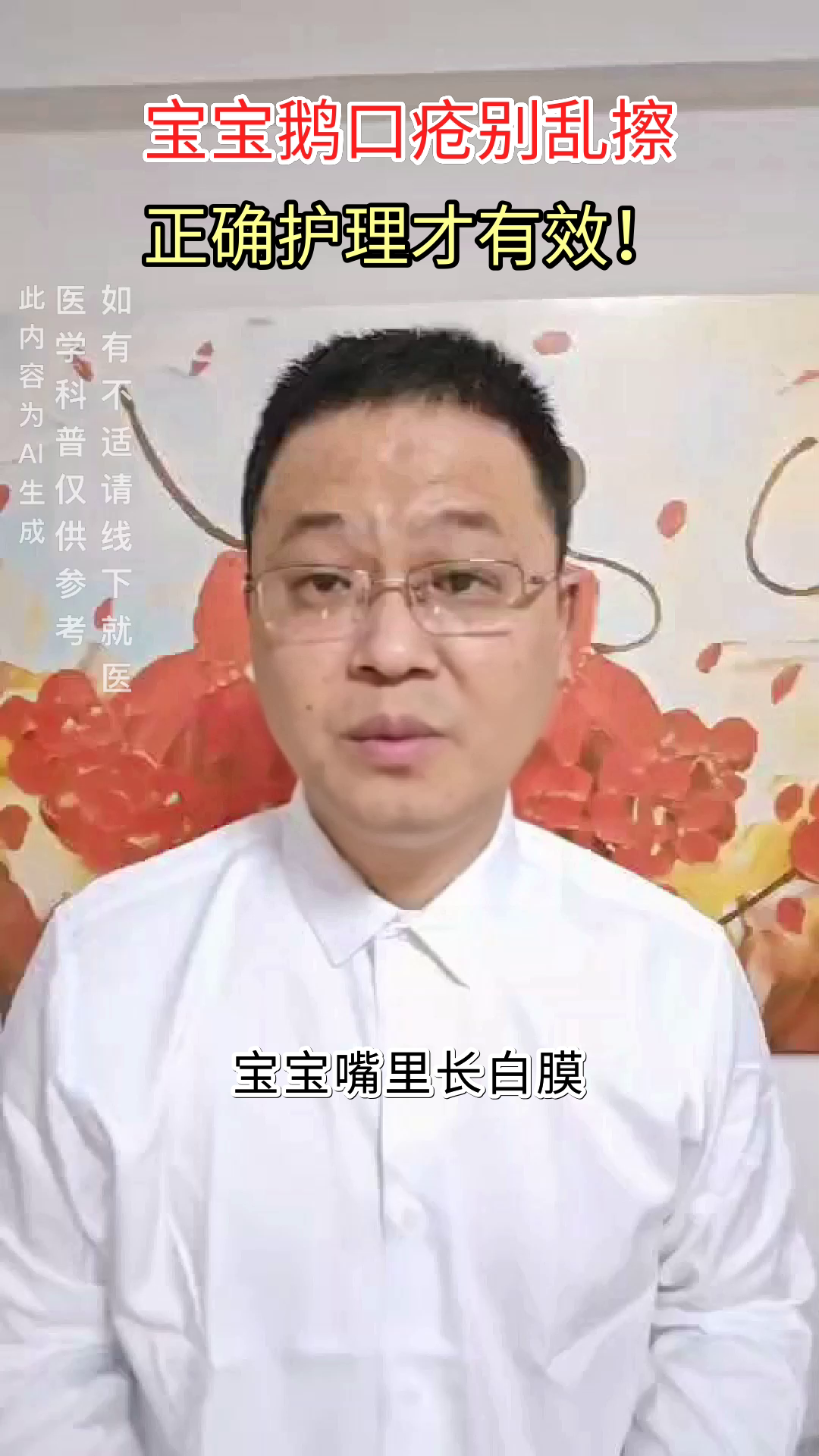 鹅口疮擦拭别太用力!