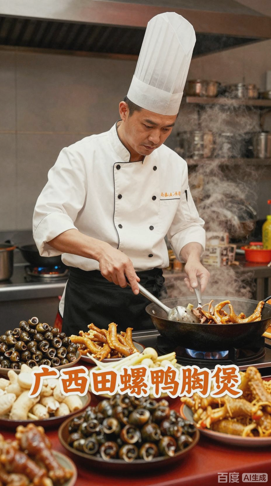 广西特色美食田螺鸭脚煲制作