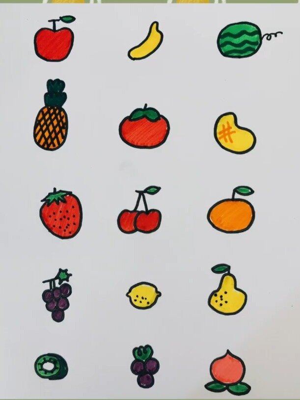 第④章|水果简笔画主题:《水果派对》