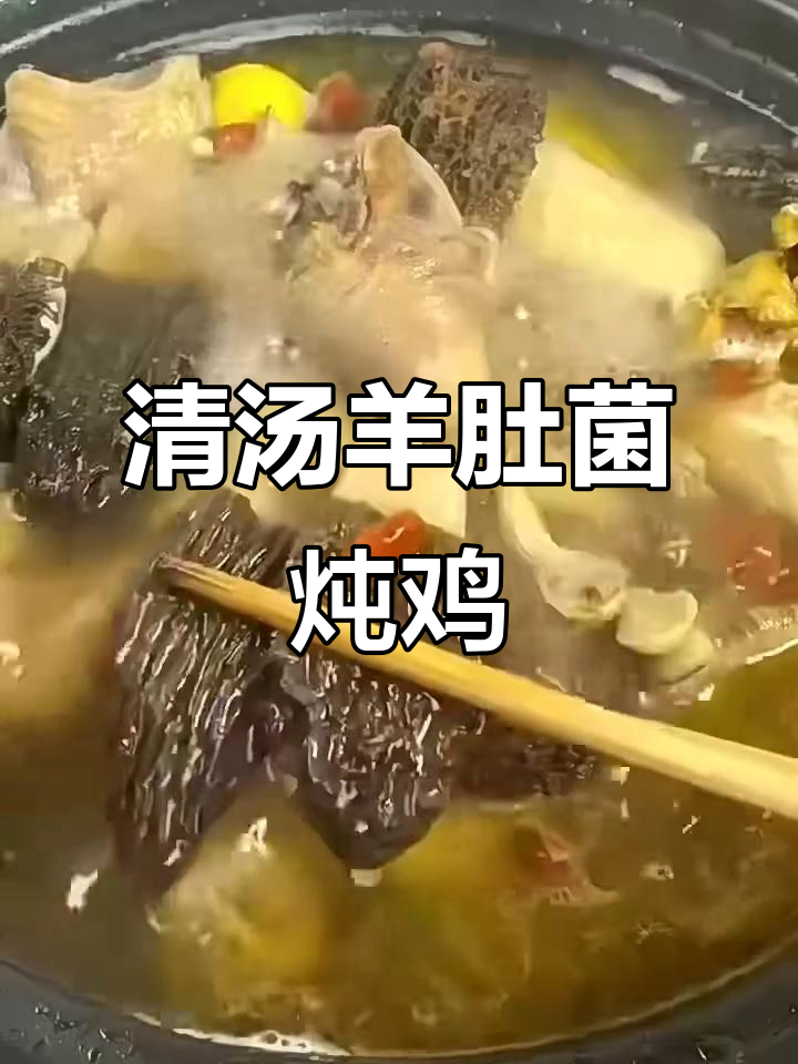 羊肚菌清汤鸡,鲜美又滋补
