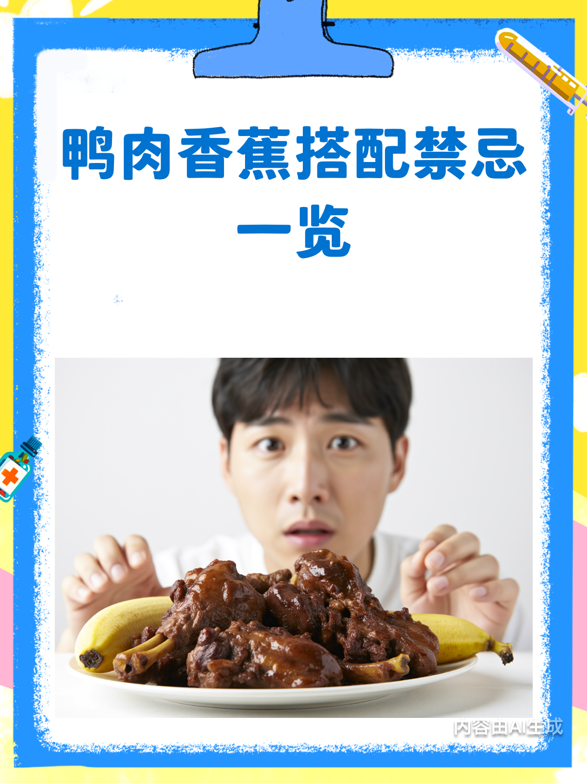 鸭肉和香蕉竟不能同吃?一图揭秘搭配禁忌!
