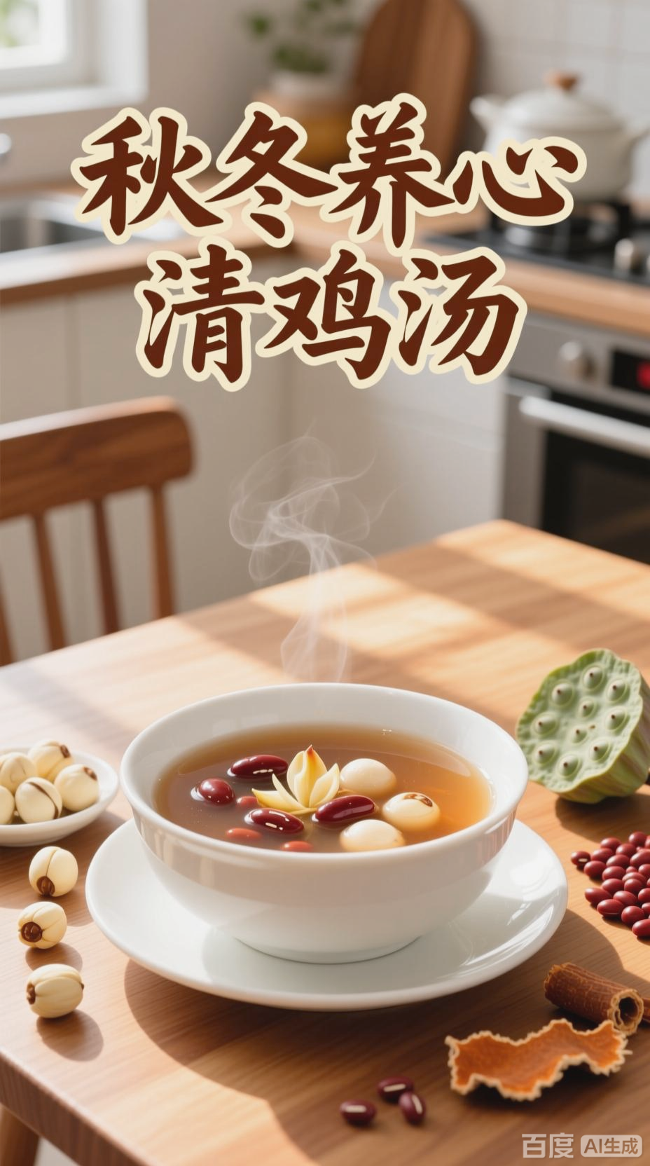 赤小豆莲子清鸡汤,秋冬滋补暖心汤