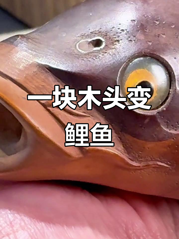 木雕匠人如何将一块木头变成栩栩如生的鲤鱼，细节惊艳